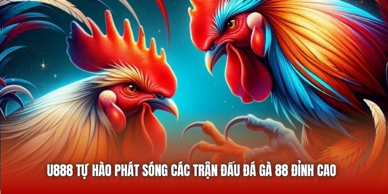 U888 tự hào phát sóng các trận đấu đá gà 88 đỉnh cao 